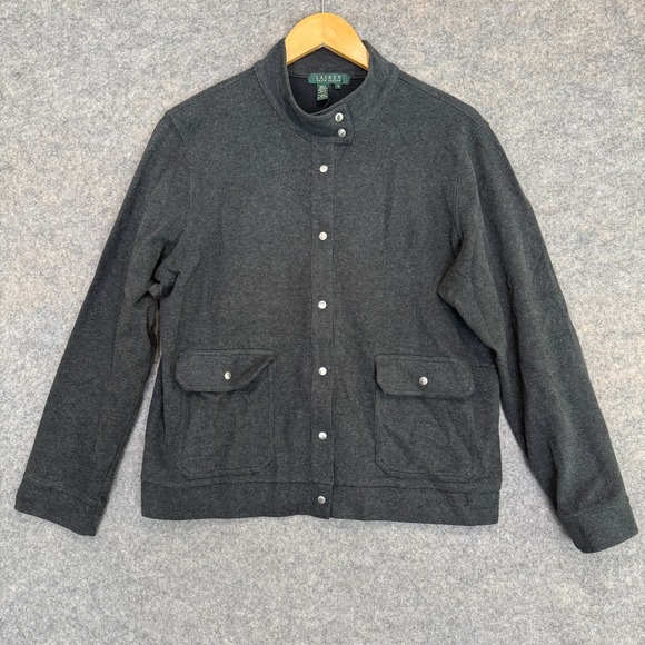 Lauren Ralph Lauren Jackets & Blazers - Lauren Ralph Lauren Military Shirt Jacket Shacket Women XL Snap Chore Knit Lined